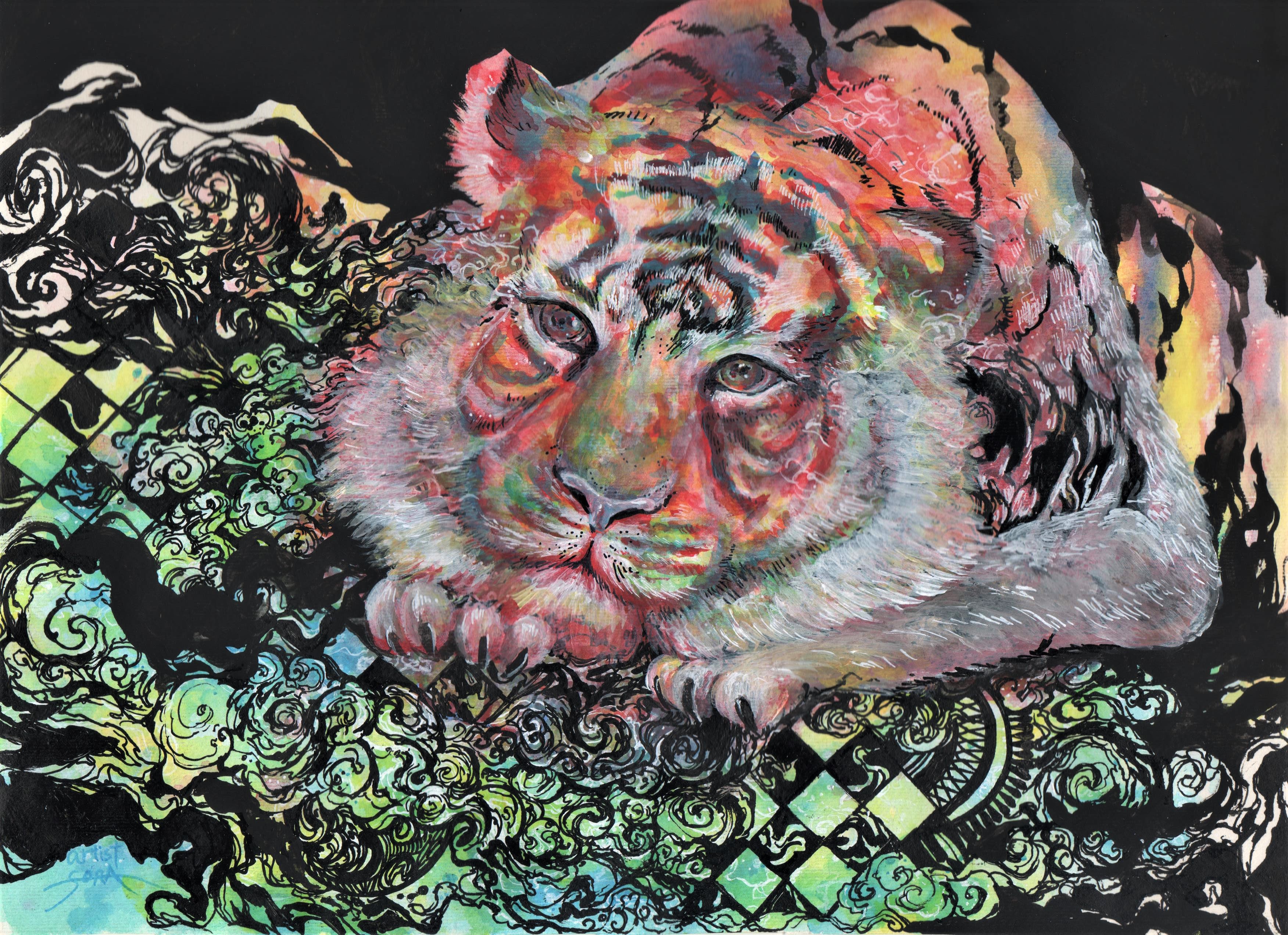 EggnWorks Museum エッグンワークス ミュージアム 年賀状シリーズ「虎」