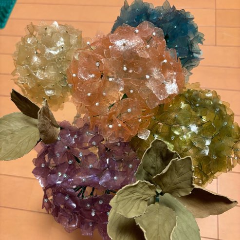 EggnWorks Museum エッグンワークス ミュージアム 豚生革の紫陽花