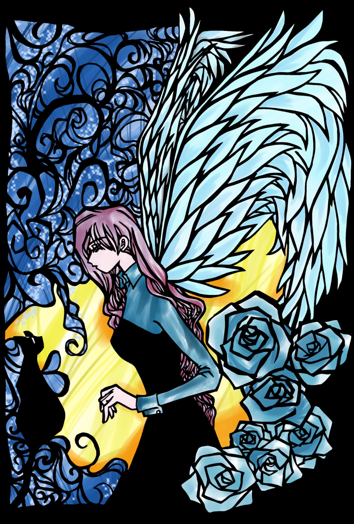 EGGNWORKS エッグンワークス ツクルヒトタチ博in京都文化博物館2025 天使と黒猫 藤谷 水城 フジタニミズキ