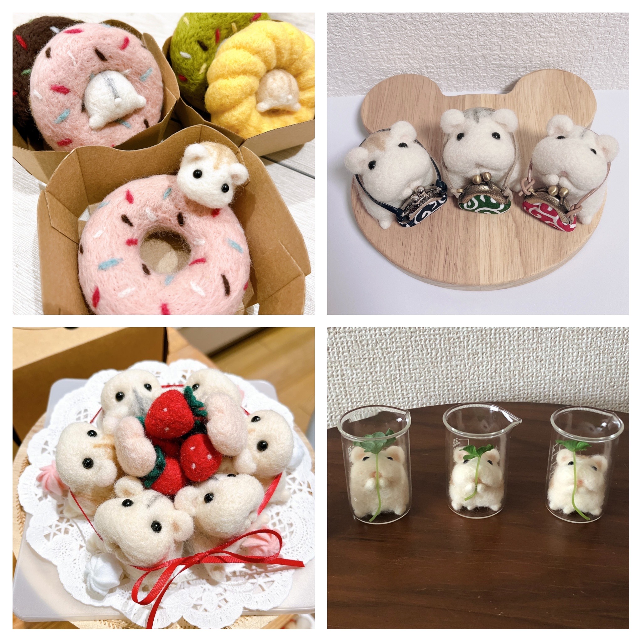 EggnWorks Museum エッグンワークス ミュージアム 羊毛フェルトのハムスターmokapudding