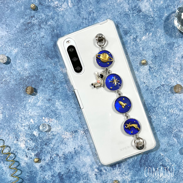 EGGNWORKS エッグンワークス ツクルヒトタチ博 わくわく宇宙旅行.* ハンドホルダースマホケース CHICPLUS comatsu
