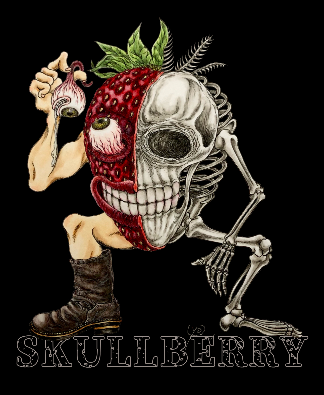 全国デザイン選手権　ポストカード　ステッカー　ツクルヒトタチ博in京都文化博物館2025 EggnWorks Museum エッグンワークス ミュージアム SKULL BERRYYOPOOHRU