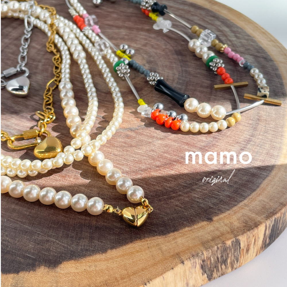 EggnWorks Museum エッグンワークス ミュージアム ヴィンテージミックスカラフルネックレスmamo