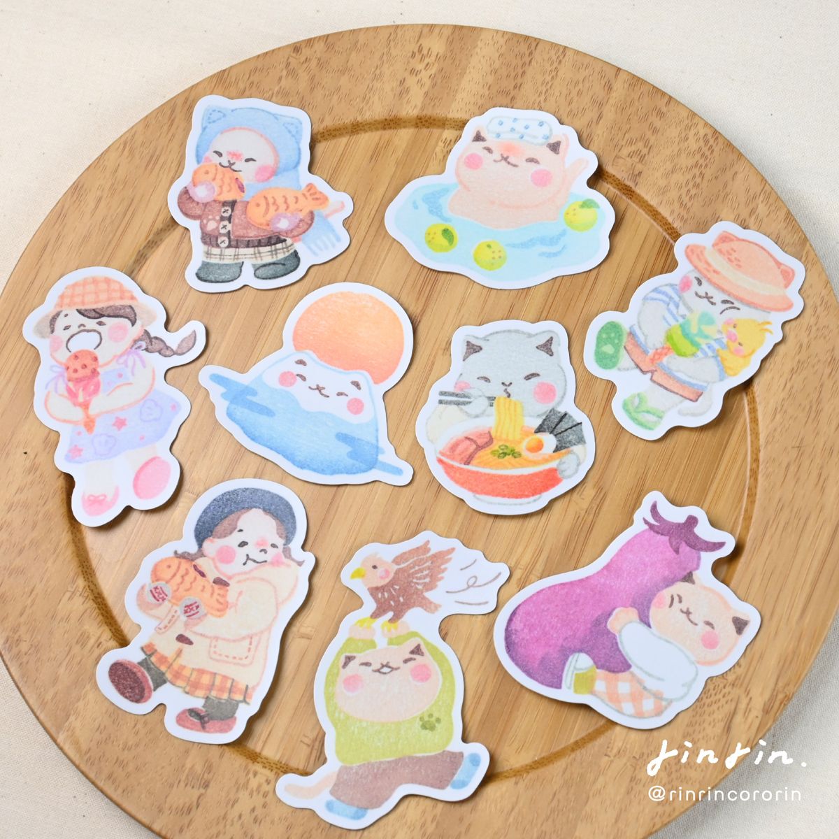 EggnWorks Museum エッグンワークス ミュージアム 消しゴムはんこのステッカーrinrin.