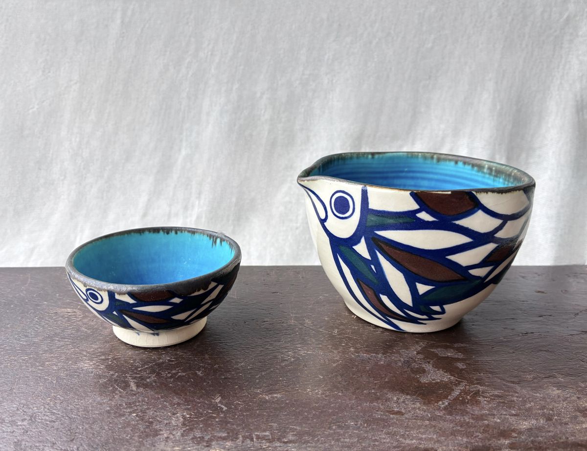 EggnWorks Museum エッグンワークス ミュージアム 魚柄酒器セット陶工房Sandru