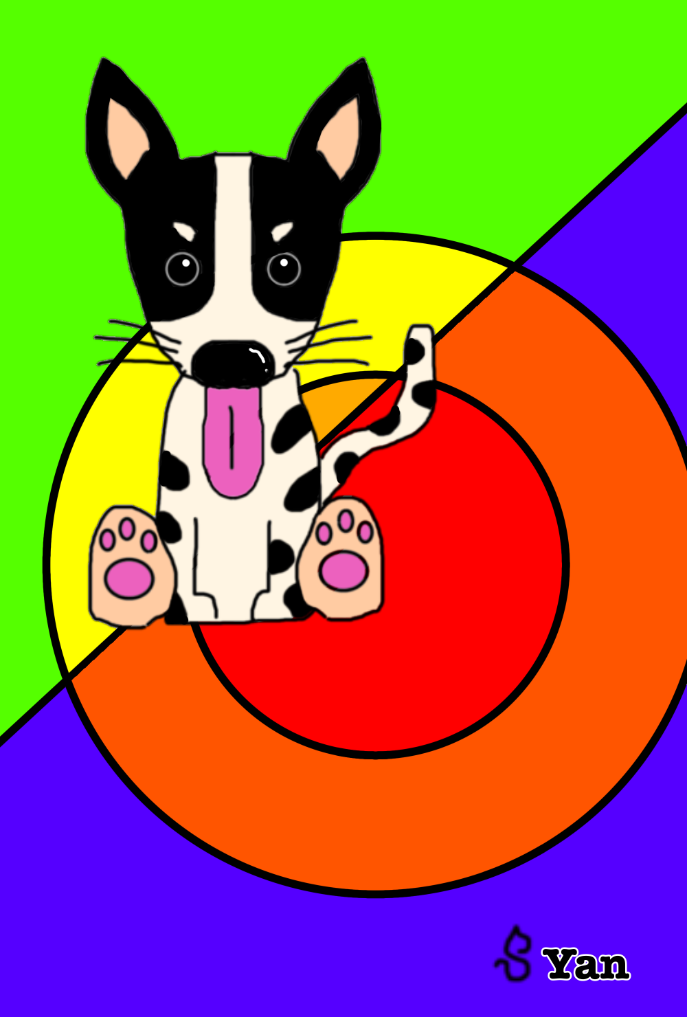 全国デザイン選手権　ポストカード　ステッカー　ツクルヒトタチ博in京都文化博物館2025 EggnWorks Museum エッグンワークス ミュージアム イヌさんYan