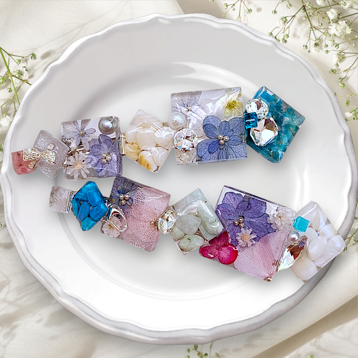 EggnWorks Museum エッグンワークス ミュージアム 本物のお花のヘアアクセサリー