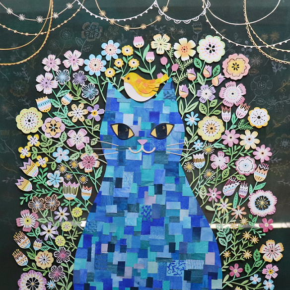 EggnWorks Museum エッグンワークス ミュージアム  青い猫と小鳥さんAKI