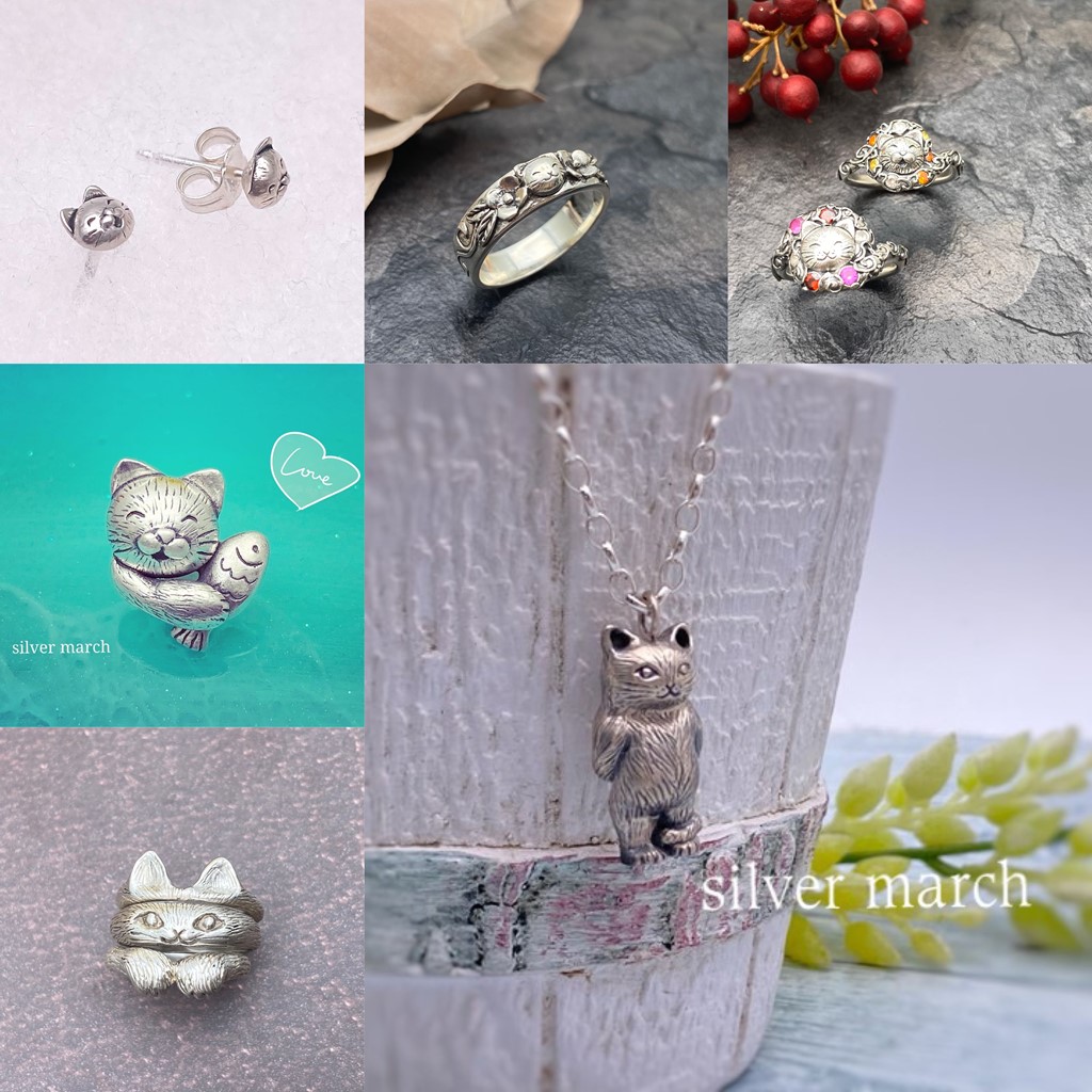 EggnWorks Museum エッグンワークス ミュージアム 3連リングsilver march